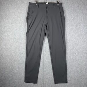 Fabletics Chino Pants Mens 32x32 Gray Classic Fit High Side 4-Way Stretch NWT